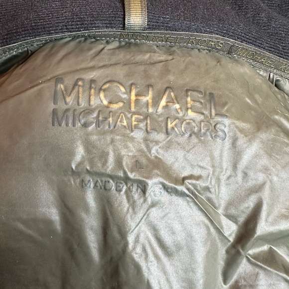 Michael Kors Packable Down Jacket with Faux Fur Hood Dark Forest Green - Picture 5 of 6